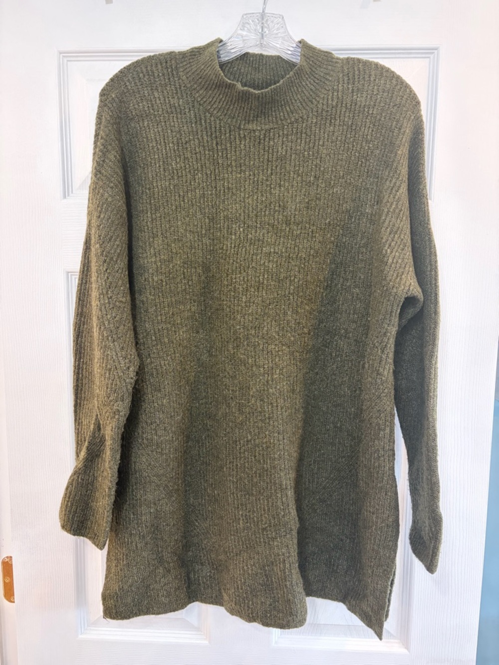 Olive Green Mock Neck Sweater